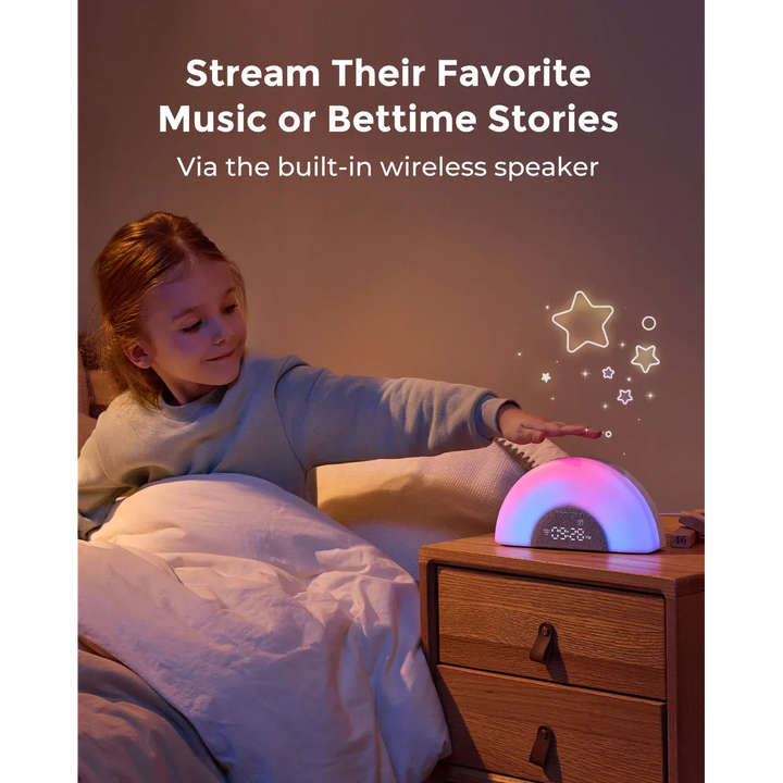 Momcozy Dreamsync Tech smart baby sound machine with rainbow lights