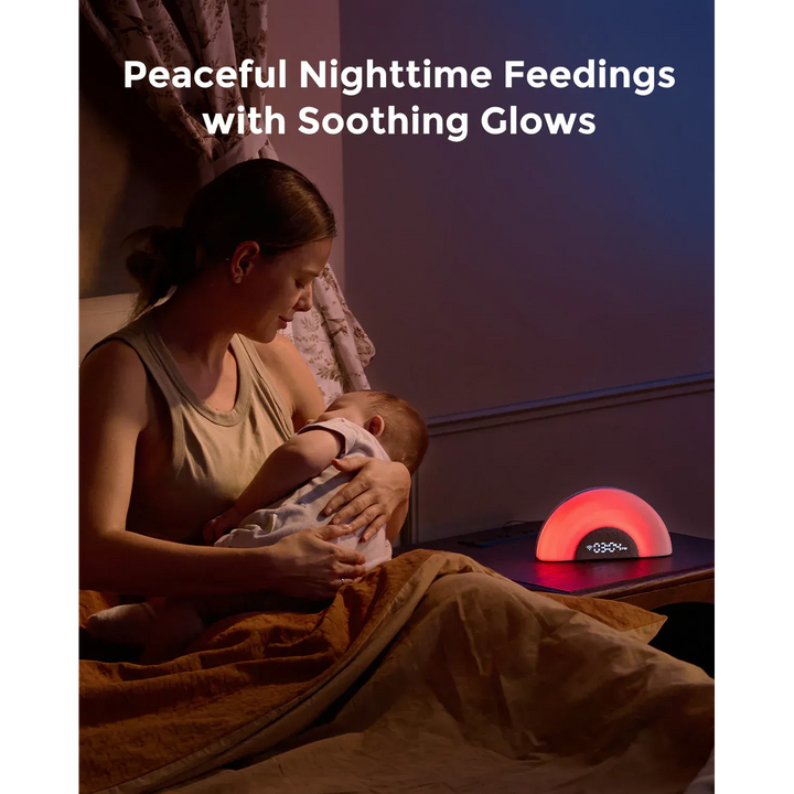 Momcozy Dreamsync Tech smart baby sound machine with rainbow lights