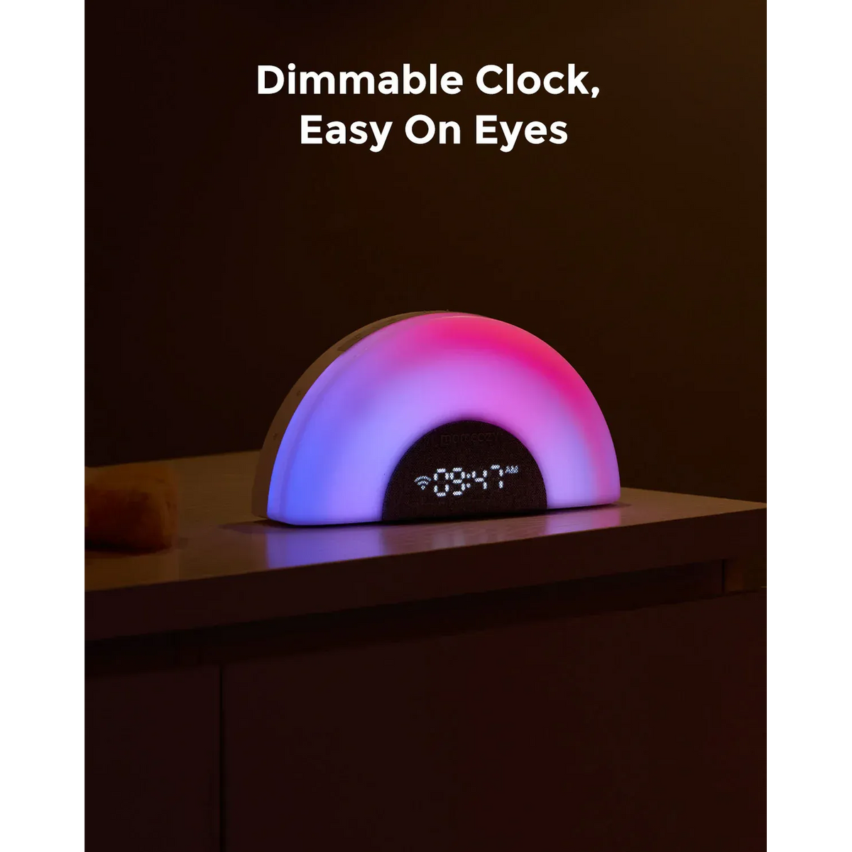 Momcozy Dreamsync Tech smart baby sound machine with dynamic rainbow lights