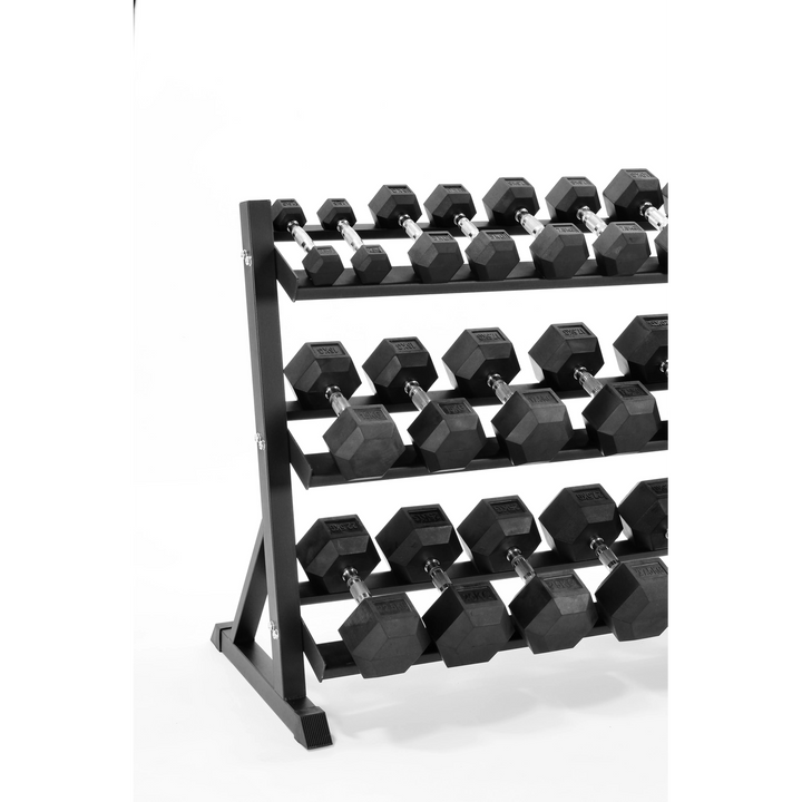 Dumbbell set with stand, 2.5 kg - 25 kg, 10 pairs