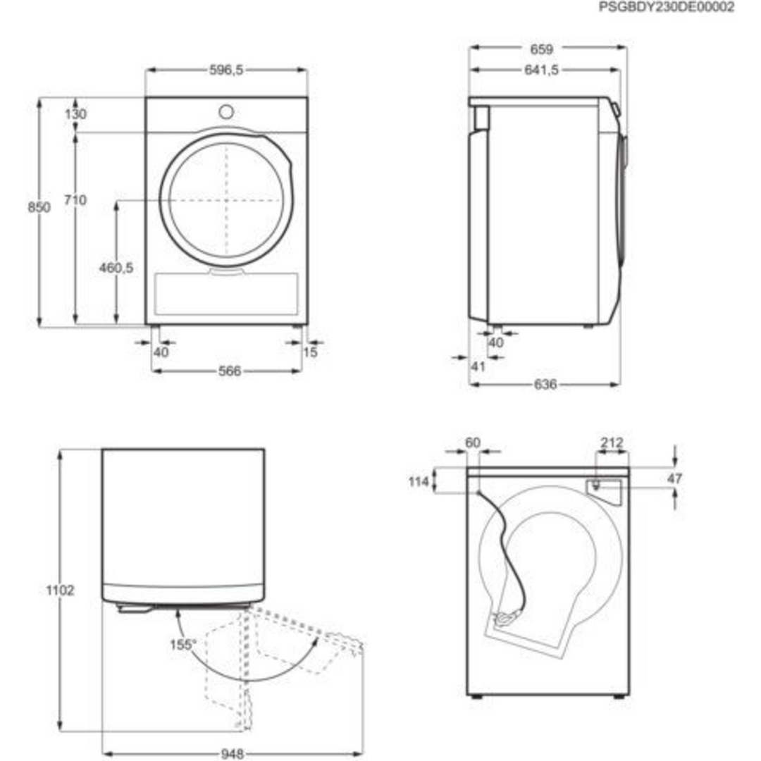 Electrolux Dryer Dark Silver