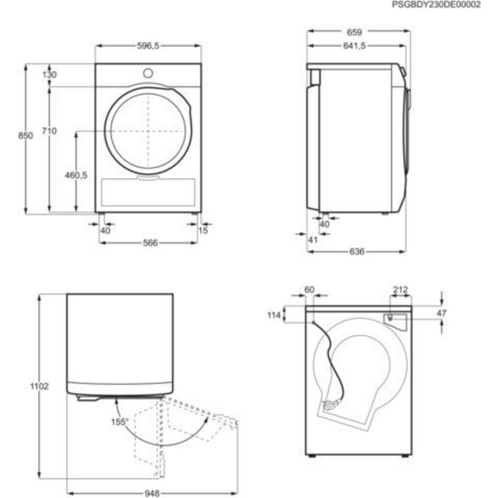 Electrolux Dryer Dark Silver
