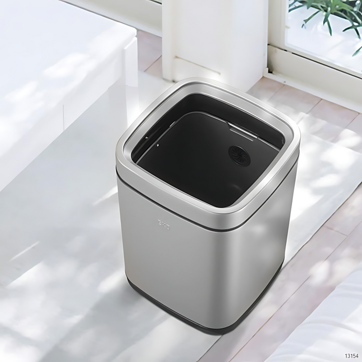 EKO OPEN TOP DUSTBIN SS SQUARE LAGUNA