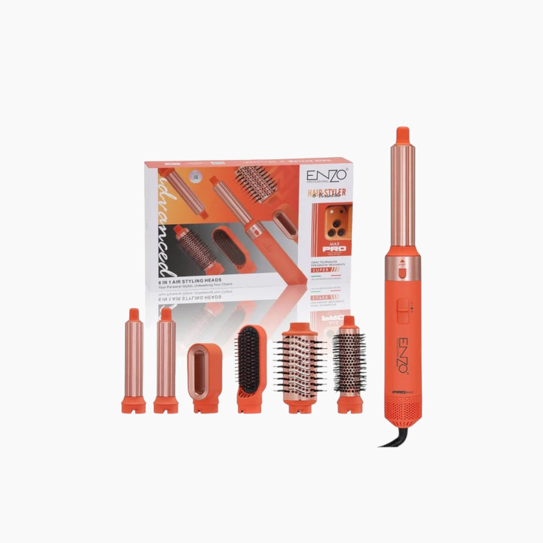 ENZO Max Pro Air Styler 6-in-1 with interchangeable attachments
