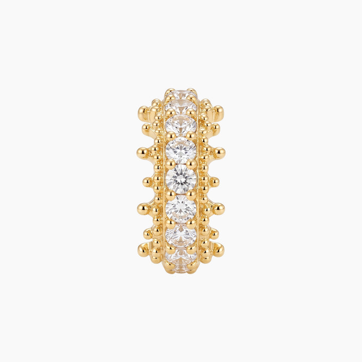 Meraki Yellow Gold Ear Cuff with White Diamonds