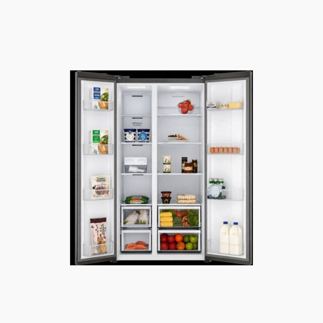Electrolux Side-by-Side Fridge 624L Matt Dark Steel