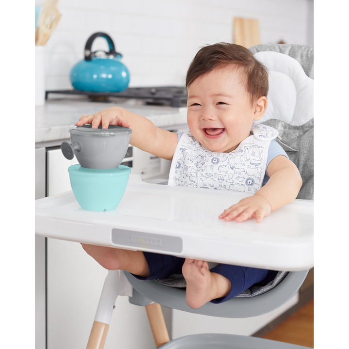 Skip Hop Easy-Feed Mealtime Set with bowls, spoons, and cup