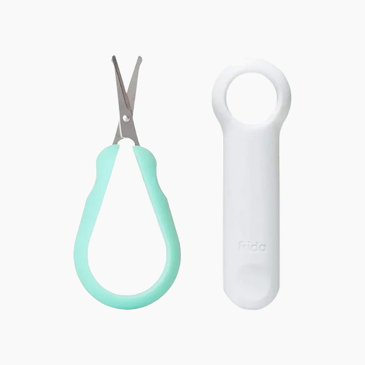 FridaBaby stainless steel nail scissors with rounded tips and non-slip handle