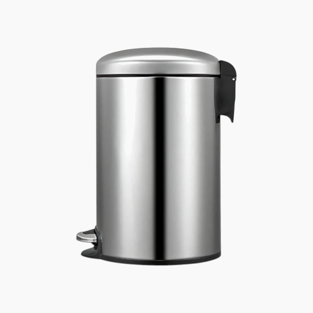 EKO 5L brushed stainless steel pedal waste bin