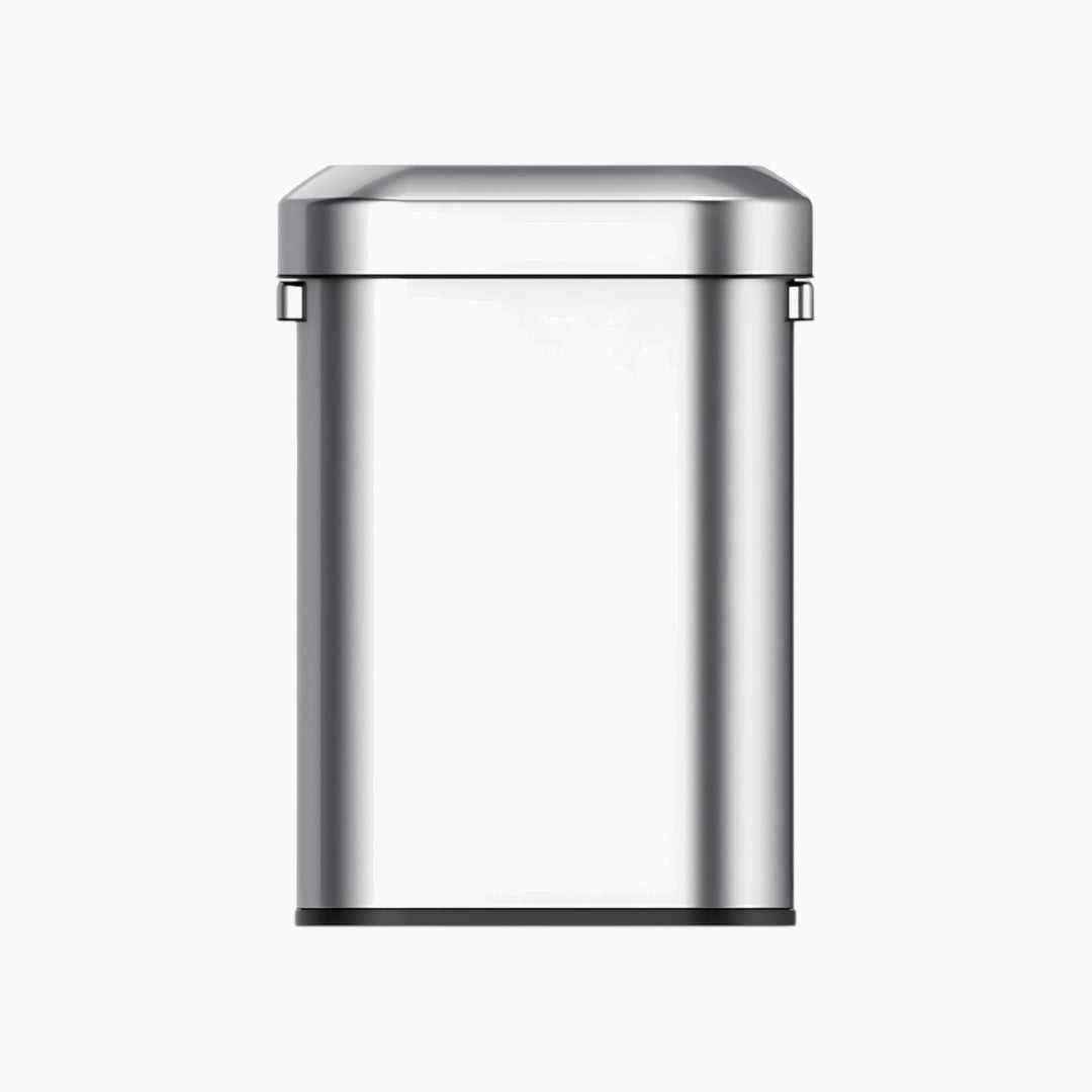 Eko 60L stainless steel waste bin with brushed silver finish
