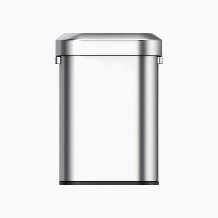 Eko 60L stainless steel waste bin with brushed silver finish