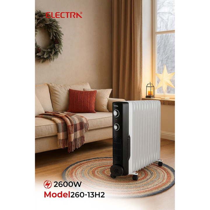 Electra Oil-Filled Radiator Heater, 2600W