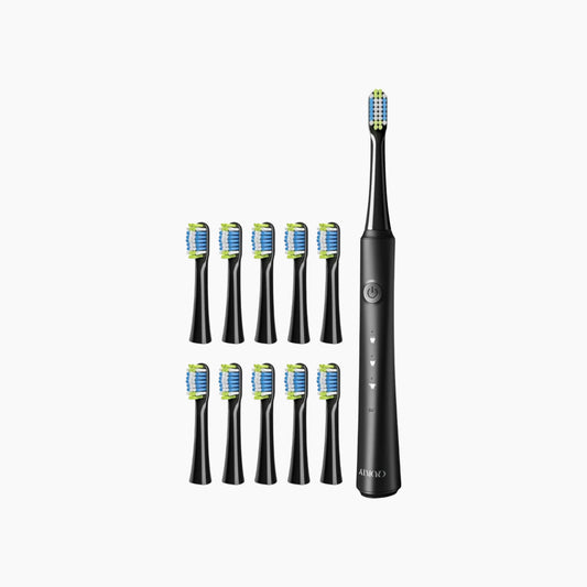 Atmoko Electric Toothbrush With 10 Duponts Brush Heads, 40000 Vpm