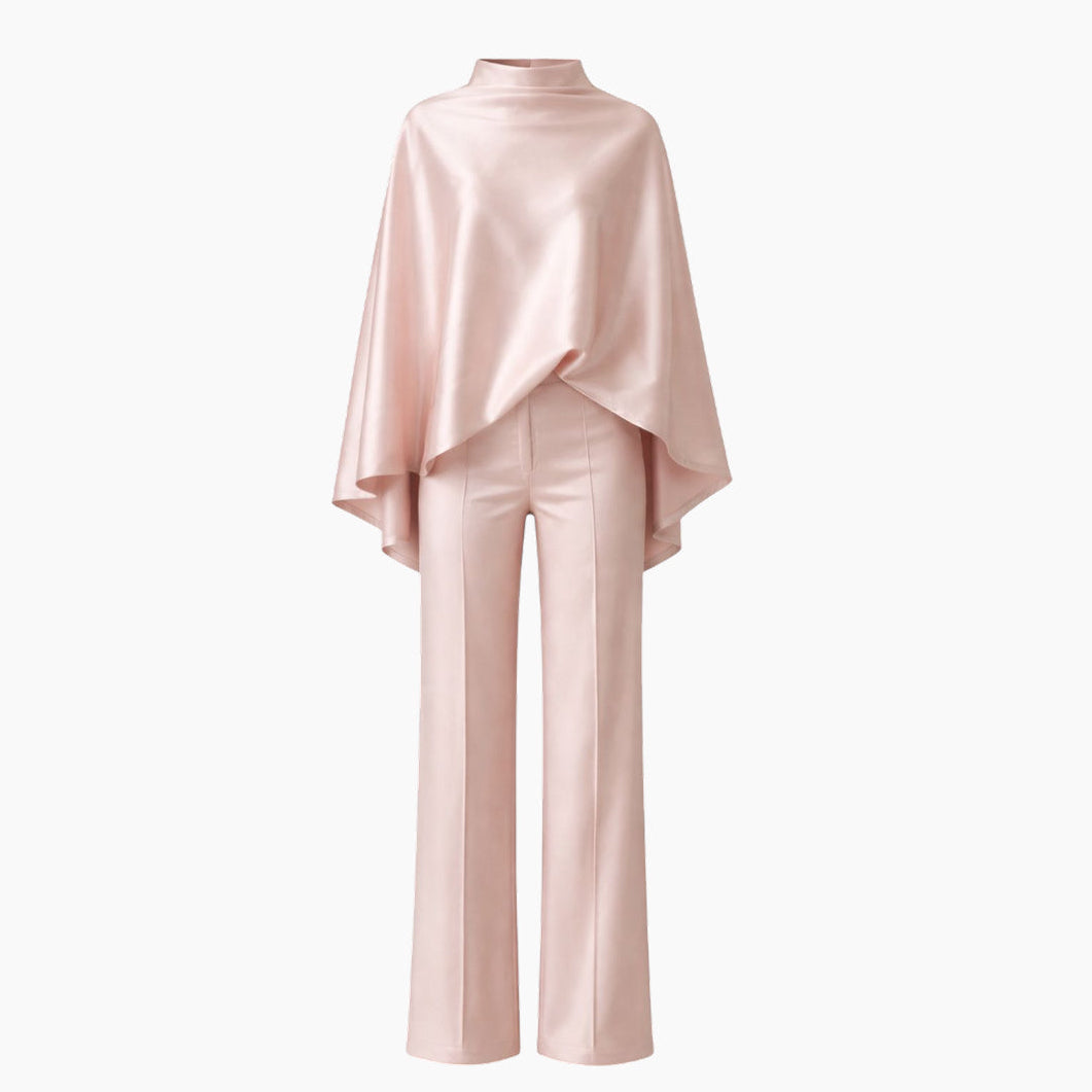 Palme Atelier Elisabetta Set outfit in powder pink satin charmeuse