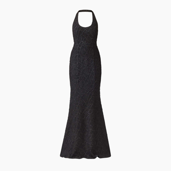 Elliatt Alexandra Halter Gown Dress in Black