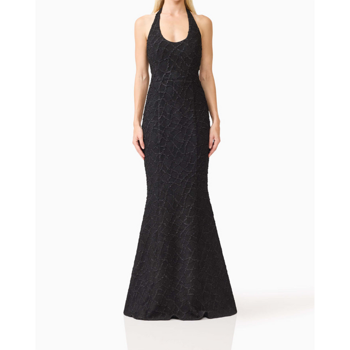 Elliatt Alexandra Halter Gown Dress in Black