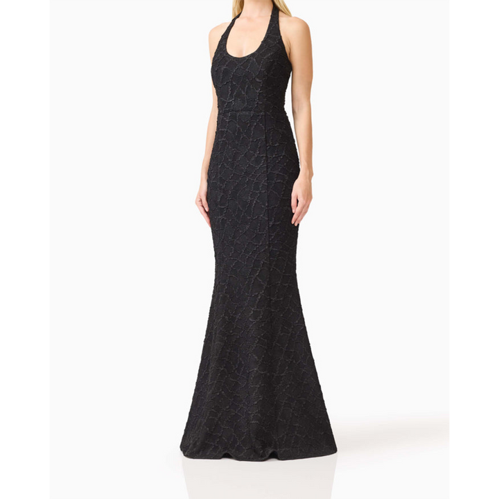 Elliatt Alexandra Halter Gown Dress in Black