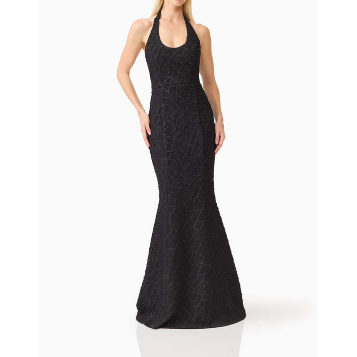 Elliatt Alexandra Halter Gown Dress in Black