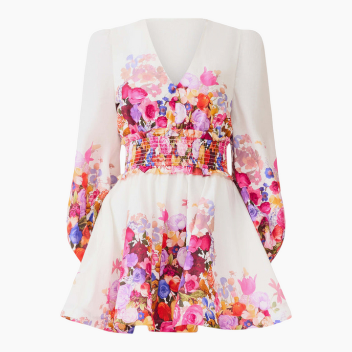 Elliatt  Alice Long Sleeve Mini Dress in Ombre Floral