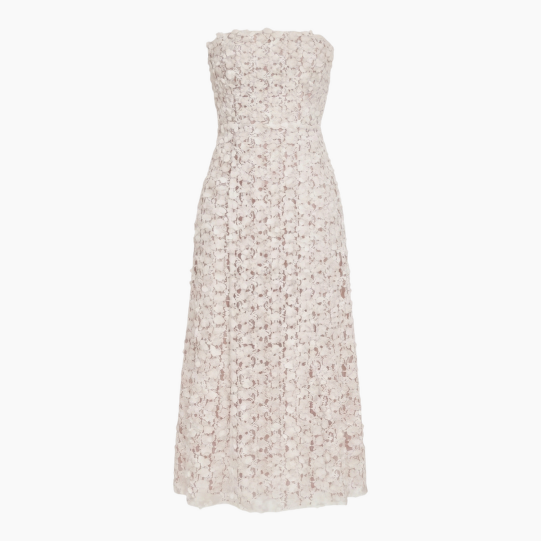 Elliatt Cali Strapless Lace Midi Dress