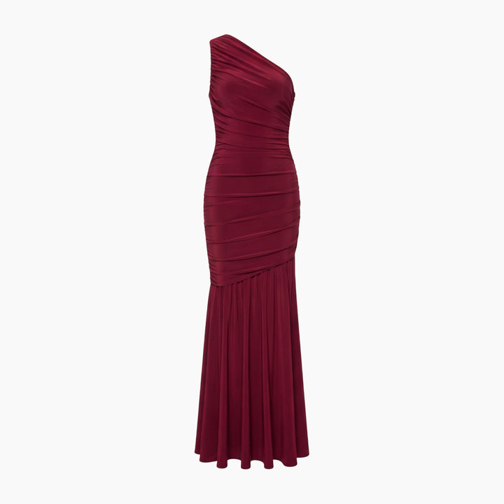 Elliatt Florencea One Shoulder Gown - Wine Red