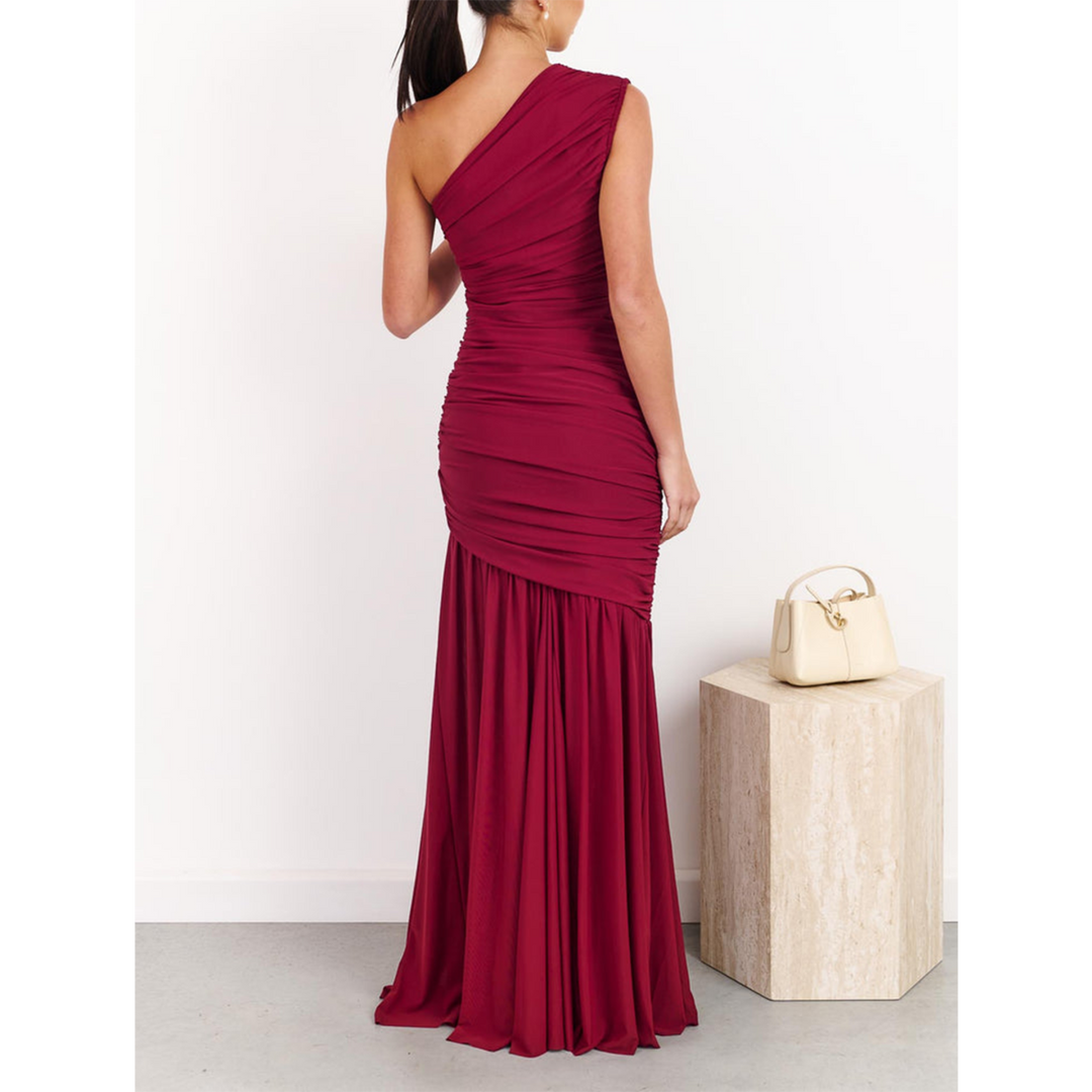 Elliatt Florencea One Shoulder Gown - Wine Red