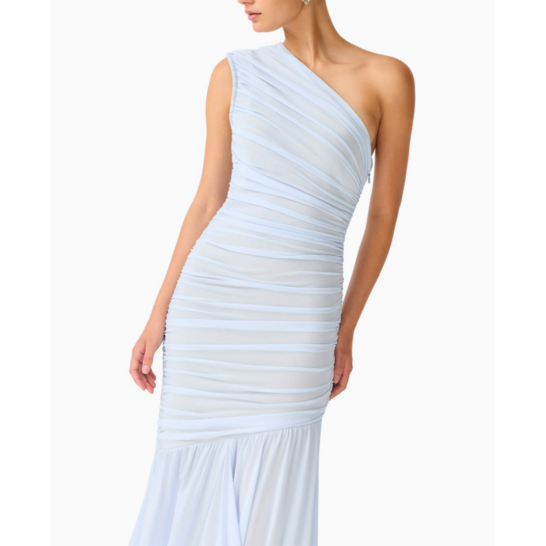 Elliatt Florencea One Shoulder Gown in Powder Blue