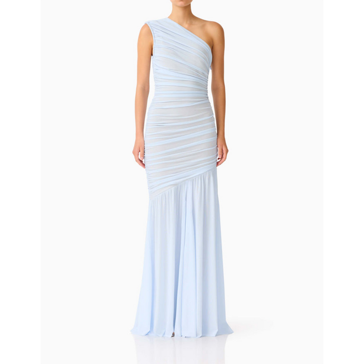 Elliatt Florencea One Shoulder Gown in Powder Blue