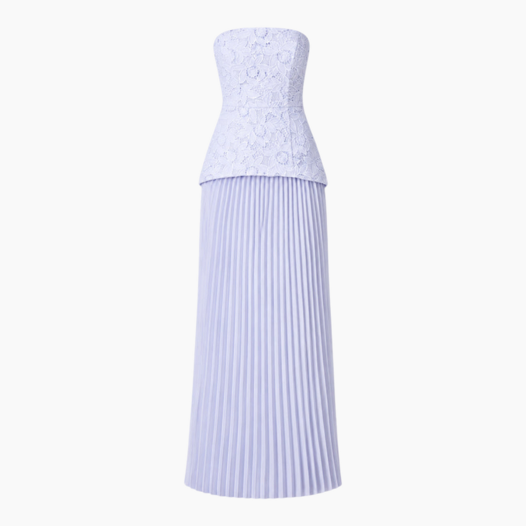 Elliatt Lacy Strapless Gown in Powder Blue