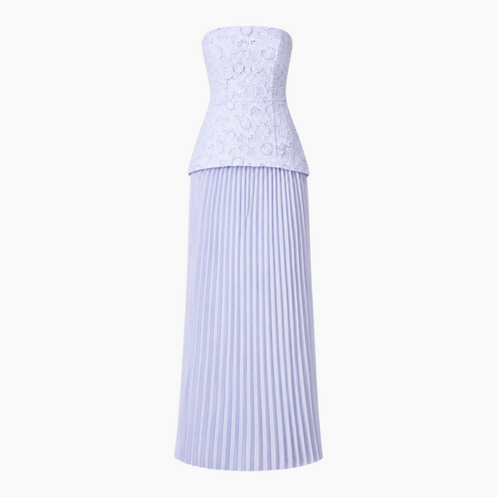 Elliatt Lacy Strapless Gown in Powder Blue