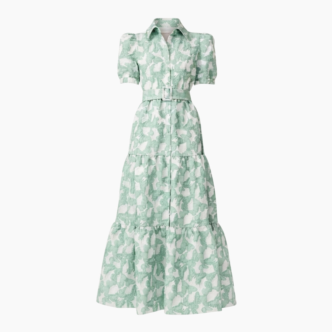 Elliatt Lisette Puff Sleeve Maxi Dress Seagreen