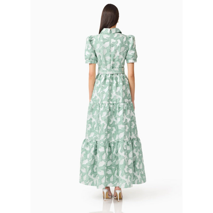 Elliatt Lisette Puff Sleeve Maxi Dress Seagreen
