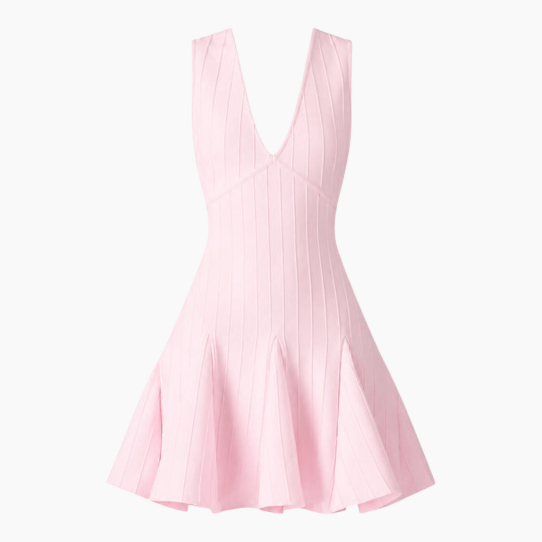 Elliatt Marla V-Neck Mini Dress in Pink