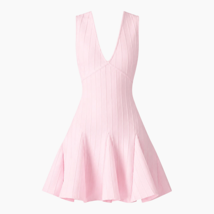 Elliatt Marla V-Neck Mini Dress in Pink
