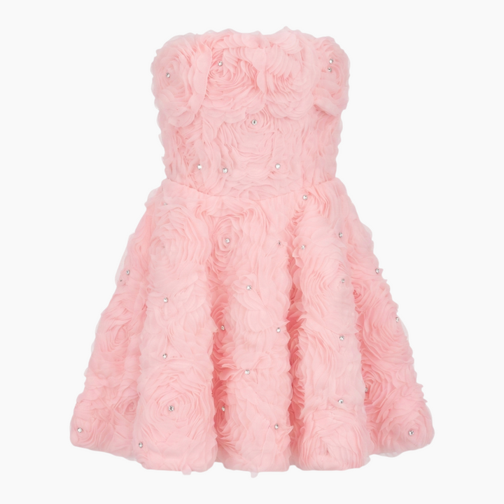 Elliatt Rosella Strapless Mini Dress In Pin