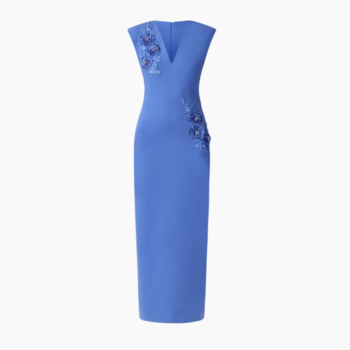 Elliatt Talitha Column Maxi Dress in Cornflower Blue