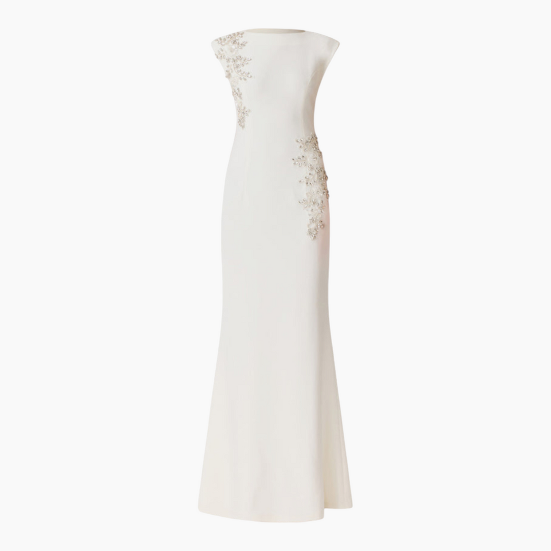 Elliatt Veda Embellished Gown in White