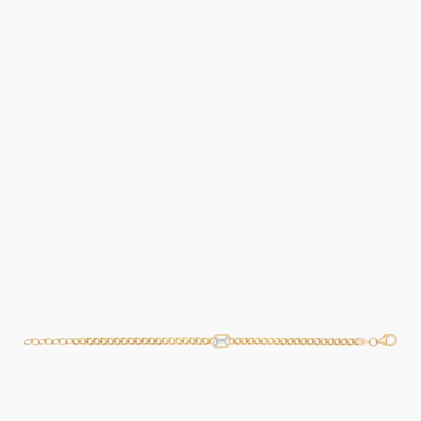 Joy Jewels Emerald Cut Curb Chain Bracelet