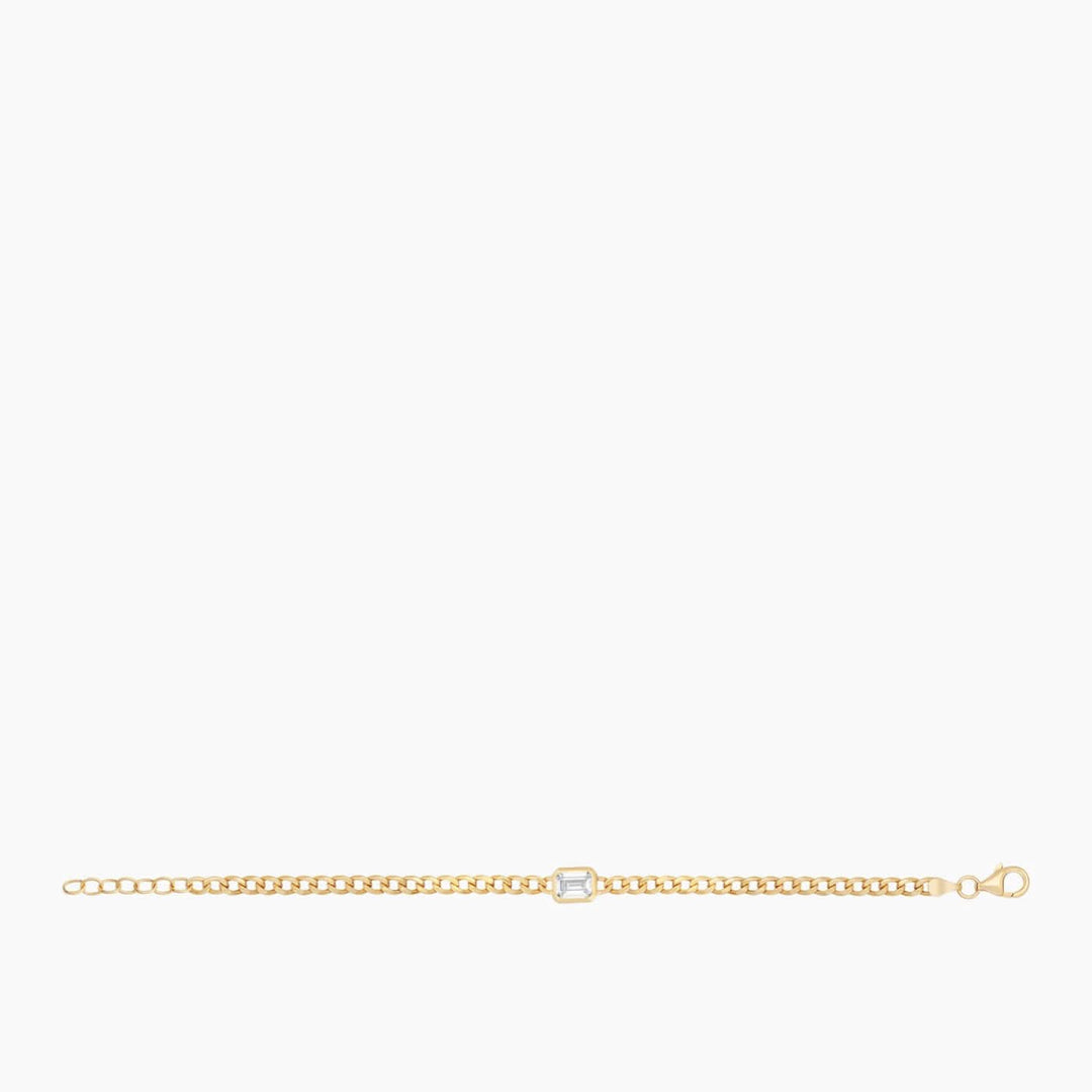Joy Jewels Emerald Cut Curb Chain Bracelet