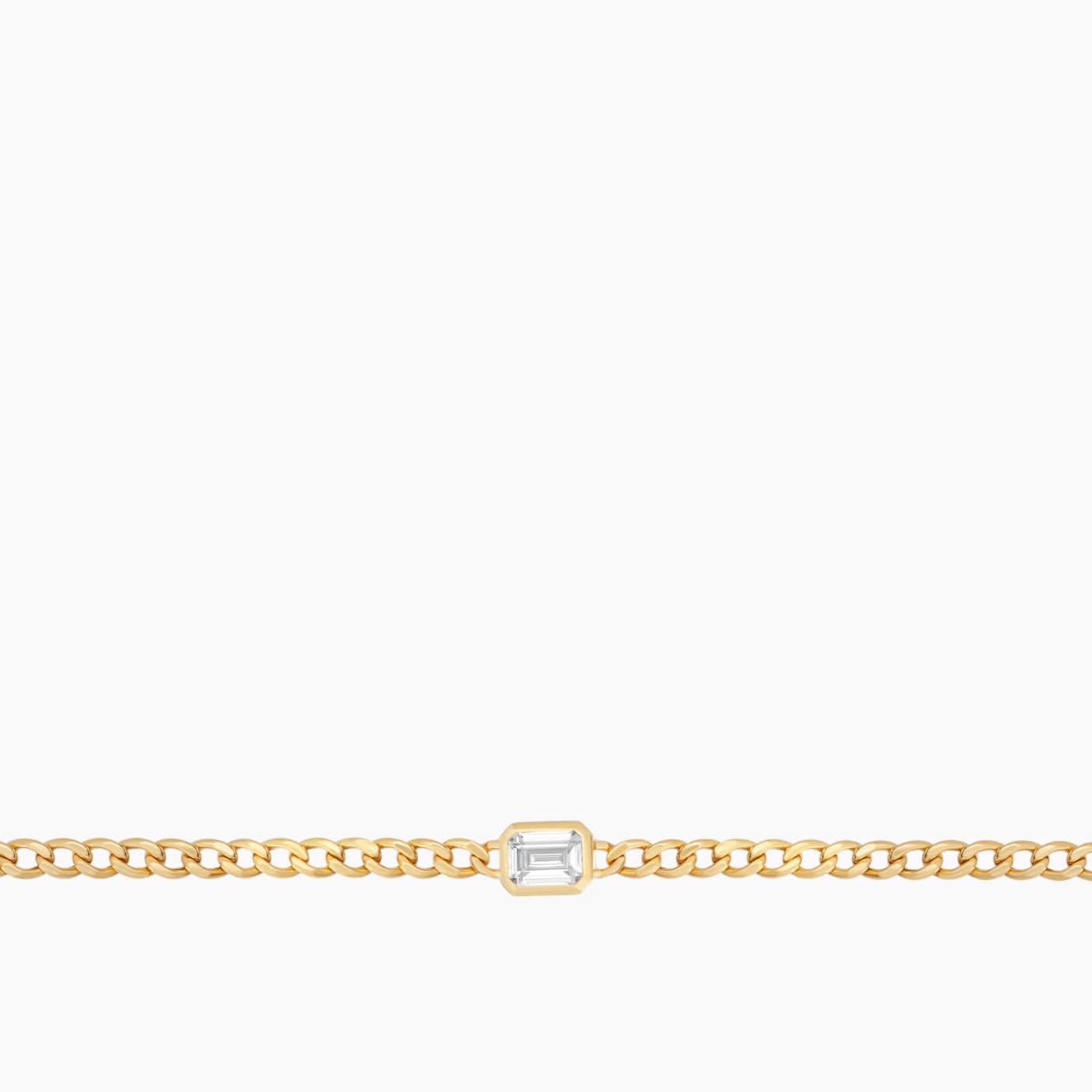 Joy Jewels Emerald Cut Curb Chain Bracelet Joy Jewels Emerald Cut Curb Chain Bracelet
