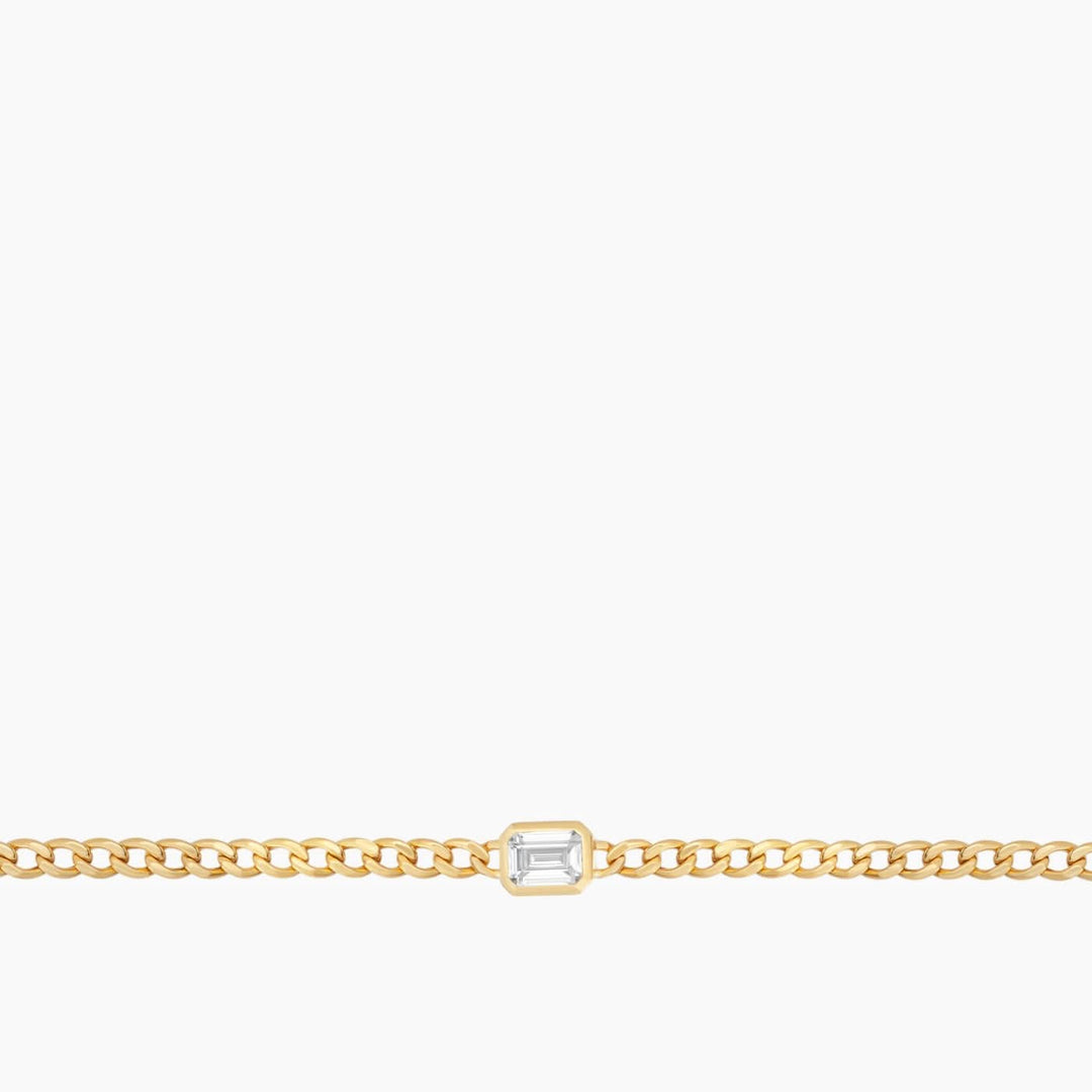 Joy Jewels Emerald Cut Curb Chain Bracelet