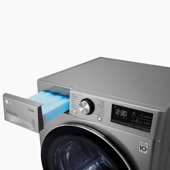 LG Energy Saving Dryer 9KG Dual Heat Pump Silver