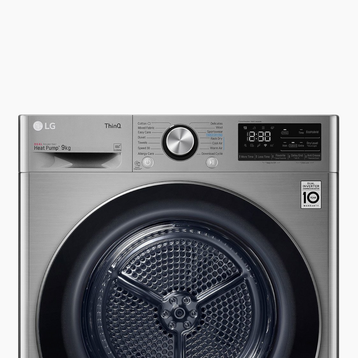 LG Energy Saving Dryer 9KG Dual Heat Pump Silver