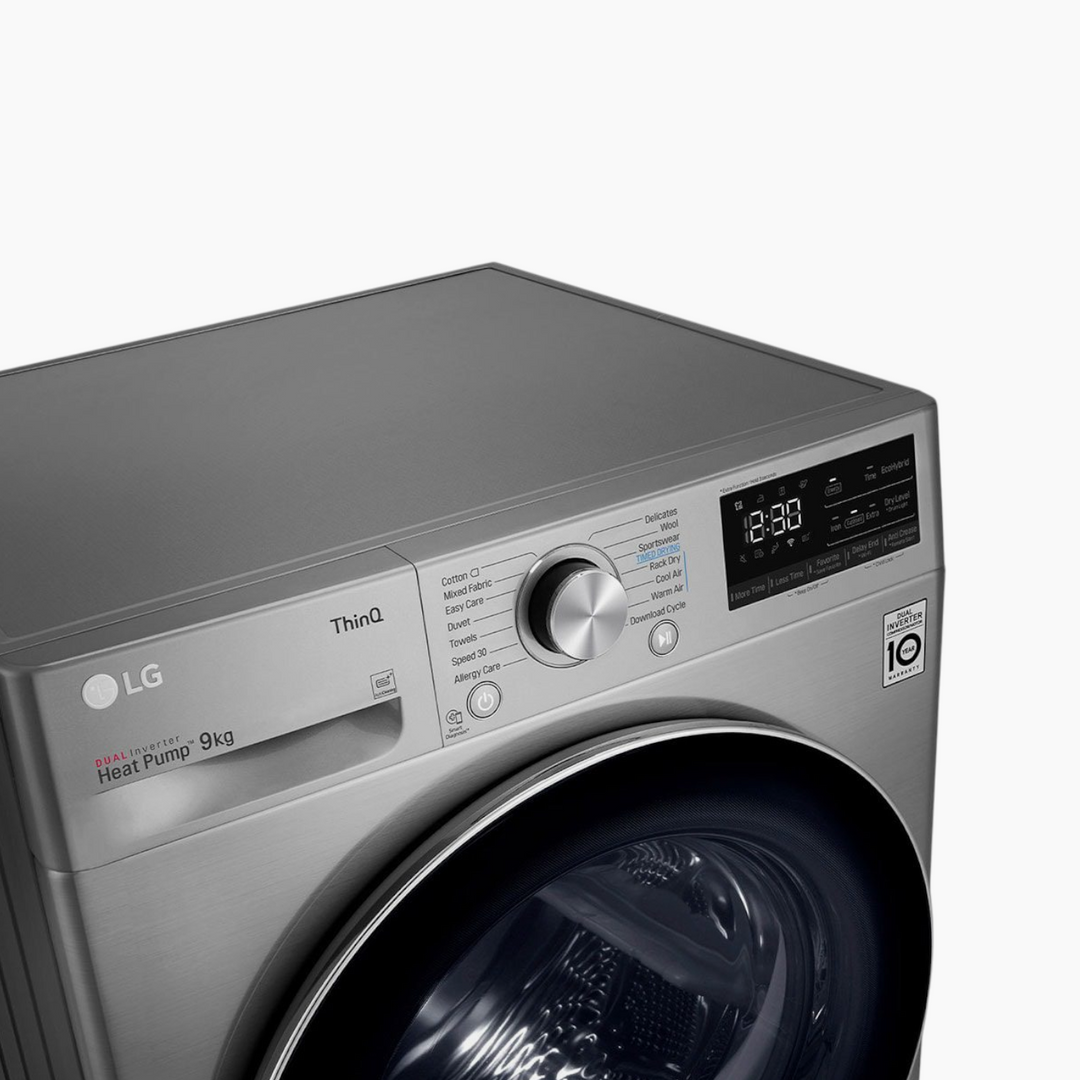 LG Energy Saving Dryer 9KG Dual Heat Pump Silver