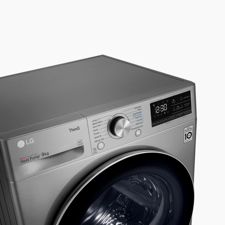 LG Energy Saving Dryer 9KG Dual Heat Pump Silver