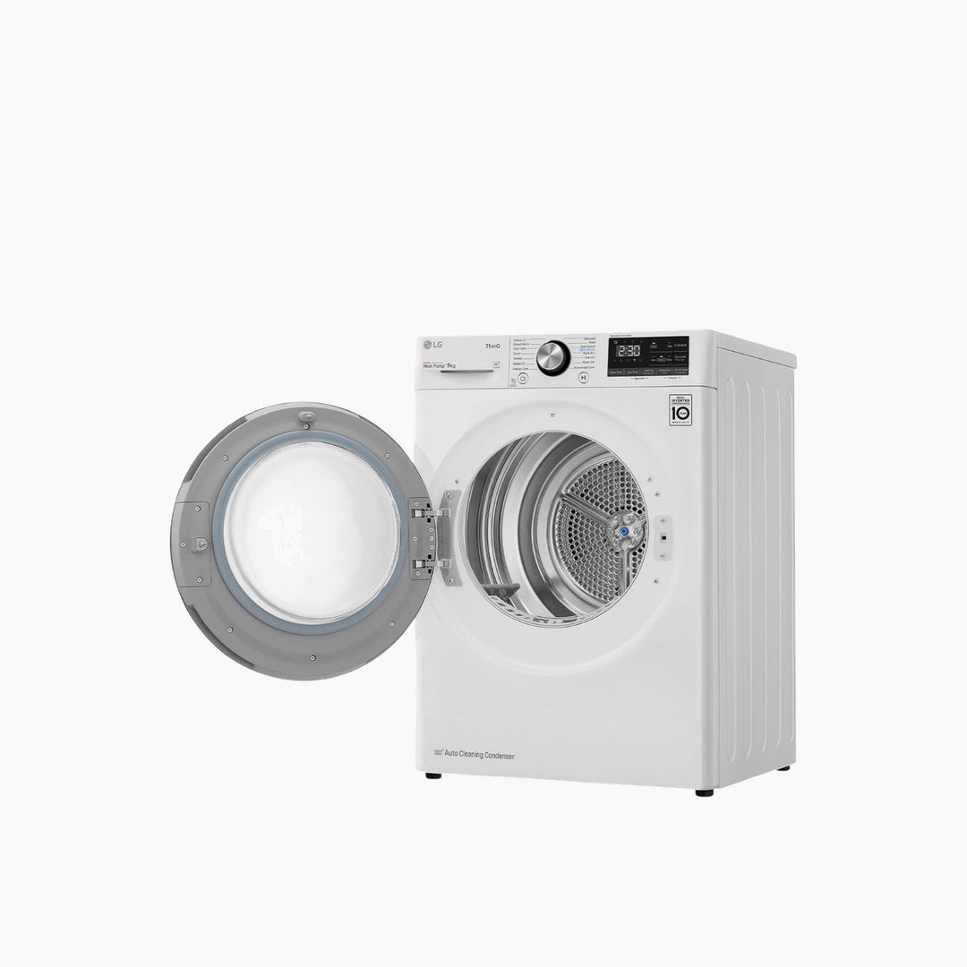 LG Energy Saving Dryer 9KG Dual Heat Pump White