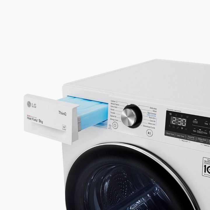 LG Energy Saving Dryer 9KG Dual Heat Pump White