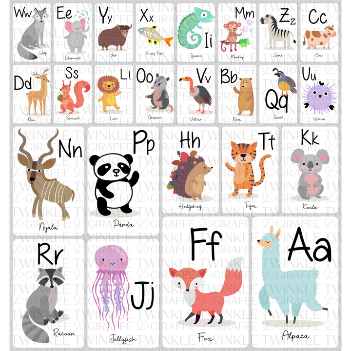 Twinkle &amp; Giraffe English Alphabet Cards