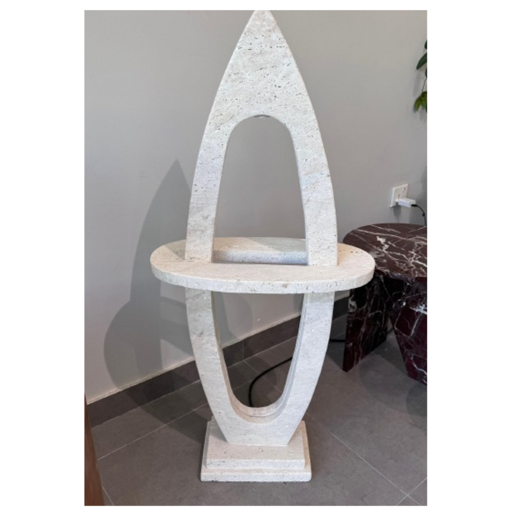 Oval Mirror Floor Light