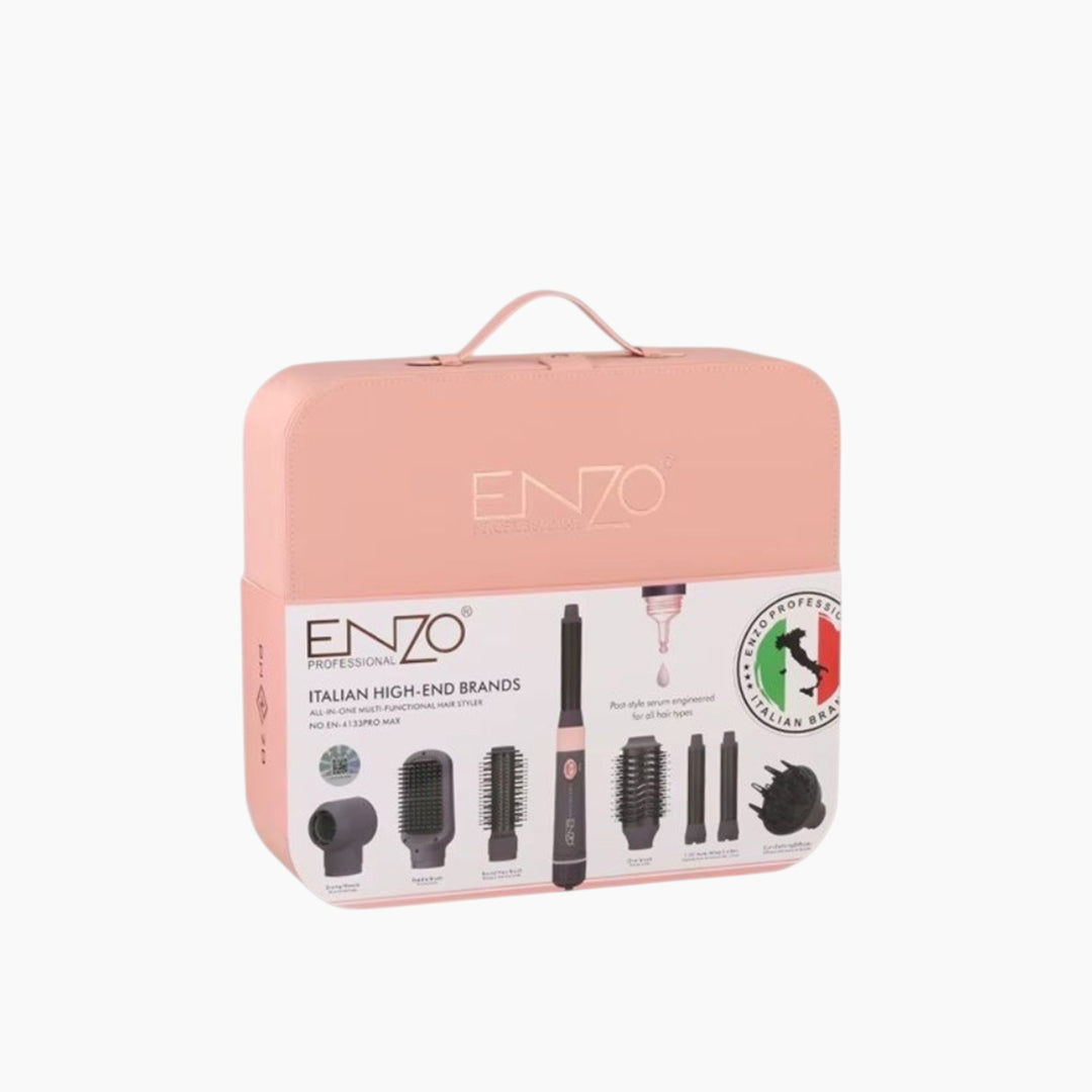 Enzo 7-in-1 Hair Package, 1500W, with Leather Bag and Hair Serum